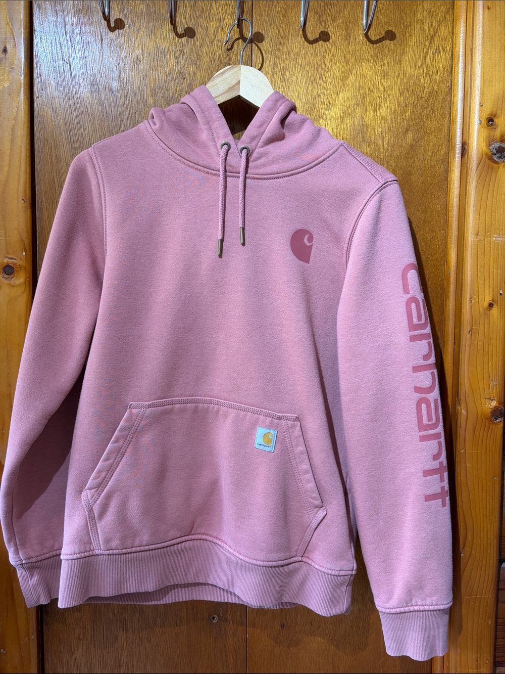 Carhartt women’s light pink hoodie
